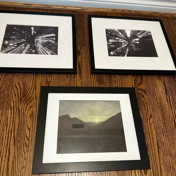 Series of 3 Black Framed Wall Art Pieces - Picture 2 of 5